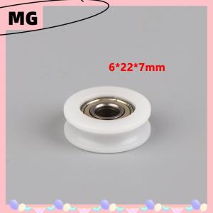 【Magical House】[ New Hot Fashion] Moving Door And Window Slide Wheel 626 Bearing Pulley 6x22x7MM Planar Wheel U-shaped Groove Nylon Pad Injection Material