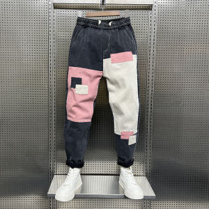 Quần Jean Nam Phối Màu Cực Chất Dáng Baggy Cạp Chun Thoải Mái - Jean15