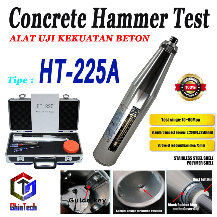 Schmidt Hammer Beton HT-225B Manueller Betonprüfhammer - Digitaler Rückprallhammer Für Druckfestigkeitsprüfung Schmidt Hammer Beton HT-225B Manueller Betonprüfhammer - Digitaler Rückprallhammer Für Druckfestigkeitsprüfung