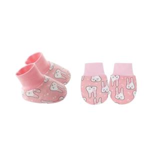 Cotton Newborns Mittens and Booties Set for Both Genders Protecting Tender Skin from Scratches Home or Travel Daily