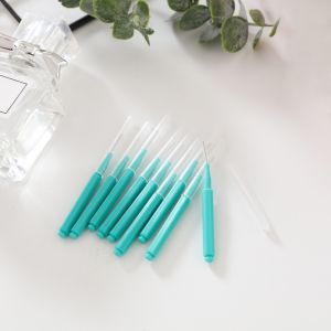 SIRENXI 30Pcs Dùng một lần Bàn chải niềng răng Có thể uốn cong Micro mềm Bàn chải kẽ răng Bàn chải vệ sinh cốc Dễ sử dụng Bàn chải giữa răng Dụng cụ vệ sinh răng miệng