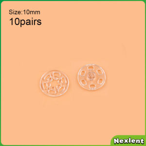 Nexlent 10Pair Womens Shirt and Skirt Invisible Button Hidden Snap DIY Baby Clothes Small Buckle Accessory