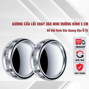 Bộ 2 gương cầu lồi đế hít chân không xoay 360 chống nước đảm bảo an toàn giao thông khi di chuyển