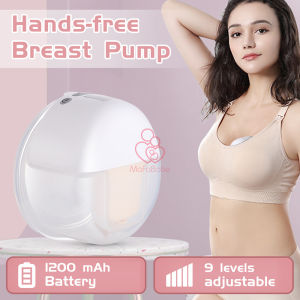 【🎁Free Gift】Mafababe Portable Wireless Electric Breast Pump Smart Wearable Handsfree USB Rechargeable Painless Breast Pump Massage Intelligent Let Mommy to Breast feed Easily Quiet Silent Leakproof Suit for Any Type of Bra