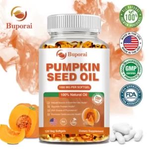 Buporai Pumpkin Seed OilNon-GMO & Gluten-FreeDietary Supplement - 30/60/120 Softgels