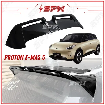 Proton e.MAS 5 Emas 5 Geely EX2 Geome Xingyuan Spoiler Rear Spoiler Lip Ducktail ABS Rear Trunk Lips GT Wing Tip Gloss Black Paint 2025 2026