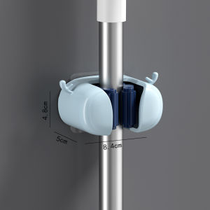 คลิปตะขอแขวนไม้ถูพื้น ที่แขวนไม้กวาด แร็คจัดเก็บ ที่หนีบอเนกประสงค์ ใช้สำหรับ ระเบียง ห้องน้ำ ห้องครัว ไม่ต้องตอกตะปู