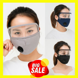 KHẨU TRANG VẢI 5 LỚP KÈM KÍNH CHE BỤI CÓ VAN THỞ CHUYÊN DỤNG DÀNH CHO NHÂN VIÊN Y TẾ. MĂT KÍNH THÁO RỜI TIỆN ÍCH KT TÁI SỬ DỤNG NHIỀU LẦN