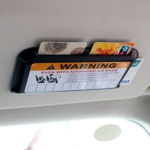 Sunvisor Car Card Clip Card Holder Slot Storage Box Sun Visor Organizer Dashboard Windshield Pocket TNG Parking Ticket