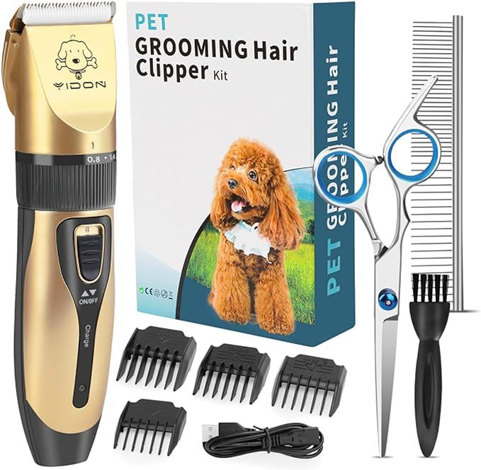 Dog Clippers, Professional Dog Grooming Clippers Kit Low Noise