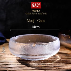 AQUILA Asbak Kaca Besar Jumbo Kristal Estetik Bening Aesthetic Glass Ashtray Souvenir Gift Kado