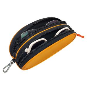 TEWUB Large Capacity Double-layer Glasses Organizer Cloth Portable Eyewear Storage Bag Lightweight Anti-splash Water Glasses Protective Pouch Men