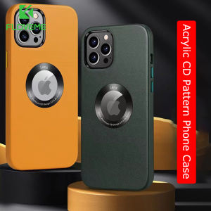 FLOVEME Acrylic CD Pattern Phone Case For iphone 13 12 11 Pro Max 13 12 Mini Matte TPU Scratch-proof Shockproof Back Cover For iphone X XR XS Max 7 8 Plus