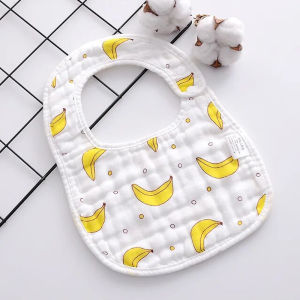 U Shaped 100% Cotton 8 Layers Bib Eating Brushing Water Absorbent Cover