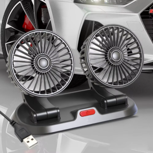 Kipas Angin Mobil Car Fan 360° Rotating Double use Adjustable For Auto Cooler Air Fan Aksesoris Mobil Dingin Ac truk