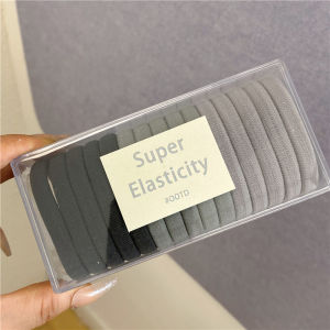 F4 Ikat Rambut Kain Warna Warni Karet Kunciran Rambut Besar JUMBO isi 15pcs +Box MIka ISB003