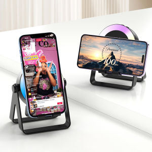 [caichuitan] Cảm ứng Bluetooth Loa Loa siêu trầm bass với máy tính để bàn điện thoại chủ Tablet Bracket LED ánh sáng di động loa không dây