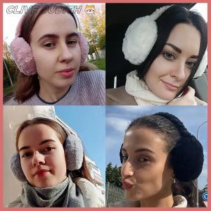 CISWGE Portable Folding Winter Warm Earmuffs Fashion Solid Color Earflap Outdoor Cold Protection Soft Plush Ear Warmer