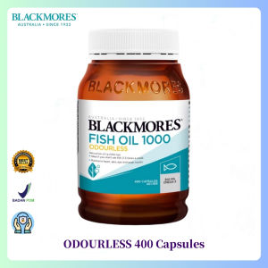 BLACKMORES Omega3 Odourless Fish Oil  1000mg 400Capsules EXP 2027 แบลคมอร์ส ฟิช ออยล์  ไม่มีกลิ่น 400 แคปซูล