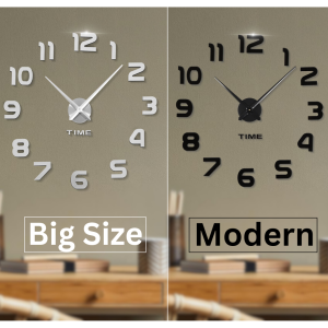 3D Big Size Geometry Wall Clock Mirror Sticker DIY Brief Living Room Decor Meetting Room Wall Clock Art Mirror Surface Wall Stickers for Kids Room Home Decor