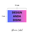 Toples Tempat Kopi Teh Gula custom label stiker anti air. 