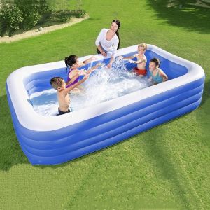 (COD)monqiqi kolam renang anak free pompa / Kolam Renang Anak Bahan Karet Tebal / 1.2m/1.5m Tiga lapisan Kolam Renang Anak / kolam renang / kolam renang anak anak jumbo / kolam renang besar jumbo / kolam renang anak murah / kolam renang dewasa super jumbo