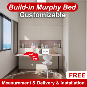 Childrens Room Folding Murphy Bed Hidden Bed Wall Bed With Table & Cabinet Combination Customizeable Sibling Room