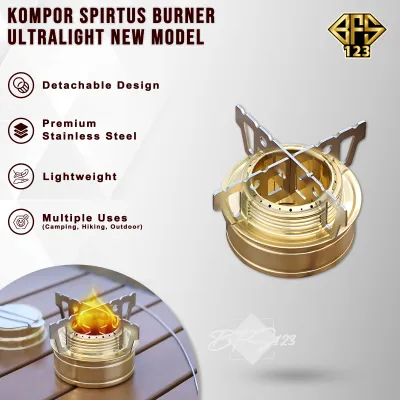 Kompor Alkohol Spirtus Burner Camping Hiking Stove Outdoor Ultralight New Model