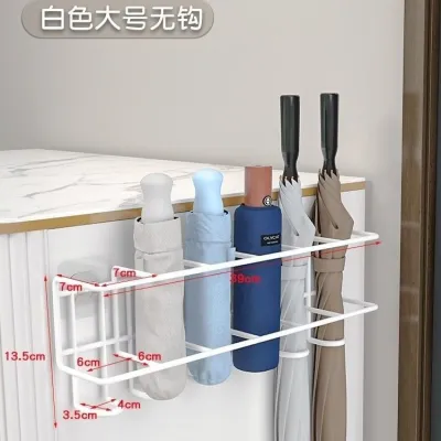 Umbrella Rack Wall-mounted Umbrella Storage Rack 4/6 Grids Metal Key Holder Wall Umbrella Organizer