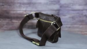 Casual leather waist bag mens genuine leather shoe bag -152c4c8b
