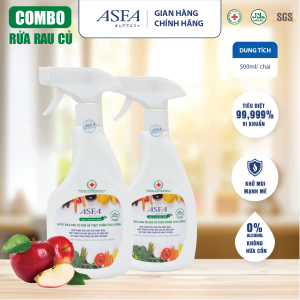 Combo 2 chai nước rửa rau củ và thực phẩm tươi sống ASFA 500ML