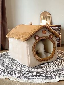 Comfortable Warm Furry Pet Bed Four Seasons Universal Removable Washable Cat & Dog House