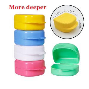 More Deeper Retainer case 5 colors Denture Bath Box Case False Teeth Appliance Container Storage Boxes