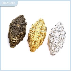 【SHANGZE4】 20Pcs Filigree Flower Wrap Connector Crafts DIY Embellishments Findings Jewelry