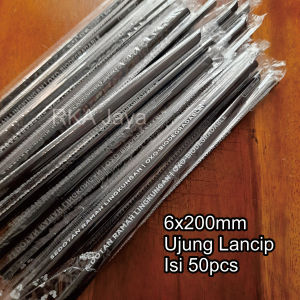 Sedotan Steril 6mm x 20cm Warna Hitam Isi 50pcs Sedotan Ramah Lingkungan