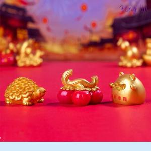 🔥🔥🔥fenglin Mini New Years Wealth Tree Lucky Bag Statue Micro Landscape Home Desktop Car Dashboard Decoration