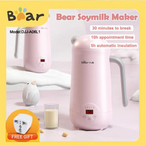 Bear DJJ-A06L1 Soymilk Maker 350ml Household Heating Multifunctional Soymilk Juicer Juice Breaker Food Blender Mixer Rice Paste Food Supplement Machine Hot Soymilk+Juice+Rice Paste