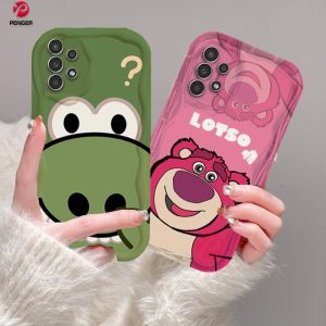 (Lokal Ready) PENGER Casing hp Samsung A14 A04 A04S A04E A13 A03 A03S A02S A12 A50 A50S A30S A11 A20 A30 A23 A51 A32 A10 A10S A21S A20S M11 M12 3D Wavy Curved Edge Cute Dinosaurus Strawberry Bear Lotso Case Cover