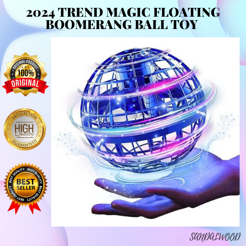 Top Seller FLYING ORB BALL 2024 Trend Magic Floating Boomerang Ball Toy  360° Rotating UFO Hand Controlled Globe Shape Mini Drone Rechargeable