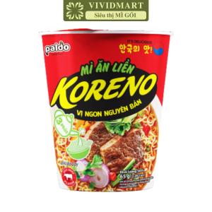 [LY LẺ] - PALDO - Mì ly Koreno 2 vị: Bò cay Kim chi Mì ly ăn liền Koreno Hàn Quốc Mì ly Koreno ăn liền (65g/ly)