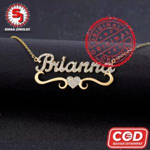 Kalung Nama Titanium Anti Karat Dewasa Murah Aman / Nyaman Dipakai