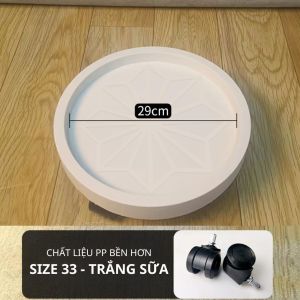 Đế Lót Chậu Cây Có Bánh Xe Nhựa ABS Tiện Lợi Di Chuyển Chậu Nặng Dễ Dàng Nhiều Kích Thước
