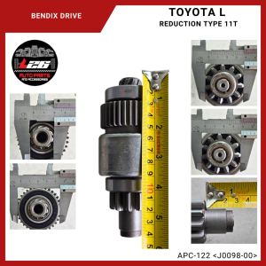Bendix Drive Starter Clutch Gear for Toyota L engine 11TEETH Reduction Type APC-122 J0098-00
