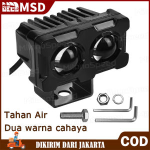 Depan Sepeda Motor Led Lampu Kerja Kabut Penerangan Proyektor Mengemudi Mini Lampu Laser Lampu Sorot(Kirim hadiah)