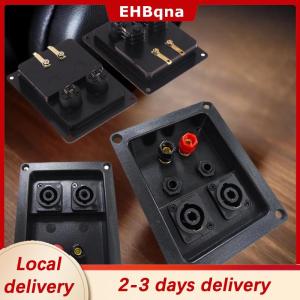 [COD]  HOT SALE Ship within 24 hours 1Pcs Red Black Wiring Terminal Audio Accessories Cable Clamp 4 6 Hole Audio Speaker Junction Box XLR Socket Connector
