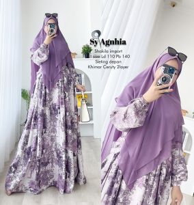 Zahira1808 Aghnia Bahan Shakila Import Gamis Murah Trendi Baju Syari Muslim Wanita Ibu Terlaris Baju Pesta Adem Nyaman Di Pakai Real pict