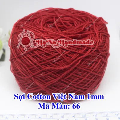 Sợi cotton Việt Nam 1mm màu 47 - 112 (màu trơn) 18k/cuộn/~ 100gram