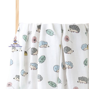 C0050 ผ้าห่อตัวเด็กขนาด120x120cm.ผ้าอ้อม ผ้าอ้อมมัสลิน ผ้าอ้อมแบมบู ผ้าอ้อมเยื่อไผ่ ผ้าซับน้ำลายเด็กแรกเกิด ผ้าใยไผ่ 70% ผ้าฝ้าย 30%