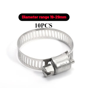 6-29MM Adjustable Hose Clamps Stainless Steel Hoop Clamp Faucet Water Pipes Fasteners Worm Gear Hose Clip Screw Lock Hardware