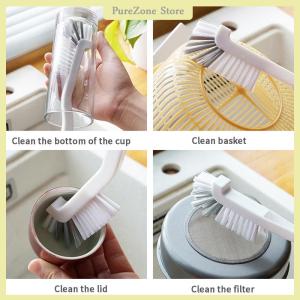 [PureZone] Clean Narrow Brush Long Handle Fish Tank Milk Bottle Cap Glass Tube Clean Brush